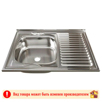 Мойка кухонная накладная Katerm SS 8060 декор левая заказать в Луганске в интернет магазине Перестройка недорого