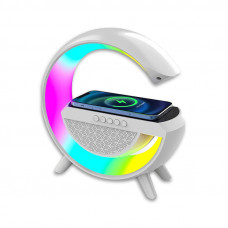 Лампа - колонка настольная СМАРТ Динамосс LED RGB Bluetooth USB TF AUX Type-C беспроводная зарядка