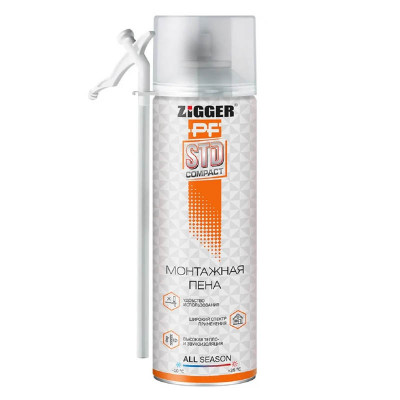 Пена бытовая всесезонная ZIGGER PF std compact 460 г. заказать в Луганске в интернет магазине Перестройка недорого