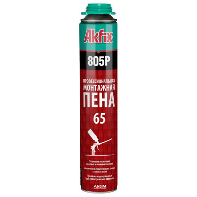 Пена монтажная бытовая Akfix 805 65 850 г. заказать в Луганске в интернет магазине Перестройка недорого