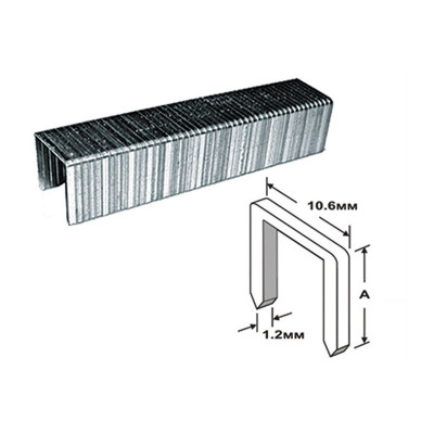 Скоба для степлера каленая 6 Х 11,3 Х 0,7 мм. 1000 шт. заказать в Луганске в интернет магазине Перестройка недорого