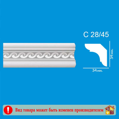 Плинтус потолочный С06/30 Колосок золото 2м. заказать в Луганске в интернет магазине Перестройка недорого