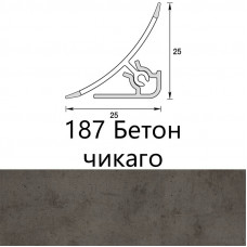 Плинтус для столешницы Идеал 187 Бетон Чикаго 3,66 м.