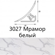 Плинтус для столешницы Идеал 3027 Мрамор белый 3,66 м. 