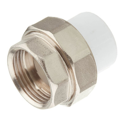 Полипропилен американка муфта разъемная Белая внутренняя резьба 20 мм 3/4 Valfex заказать в Луганске в интернет магазине Перестройка недорого