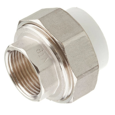 Полипропилен американка муфта разъемная Белая внутренняя резьба 25 мм 3/4 Valfex заказать в Луганске в интернет магазине Перестройка недорого