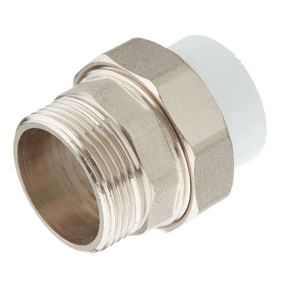 Полипропилен американка муфта разъемная Белая наружная резьба 20 мм 3/4 Valfex заказать в Луганске в интернет магазине Перестройка недорого