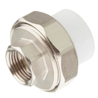 Полипропилен американка муфта разъемная Белая внутренняя резьба 25 мм 1/2 Valfex заказать в Луганске в интернет магазине Перестройка недорого