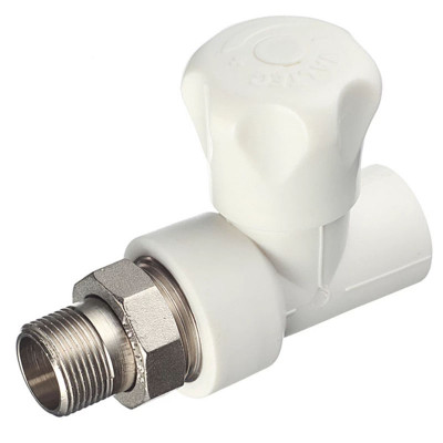 Полипропилен вентиль радиаторный белый прямой 20х1/2 Valfex заказать в Луганске в интернет магазине Перестройка недорого