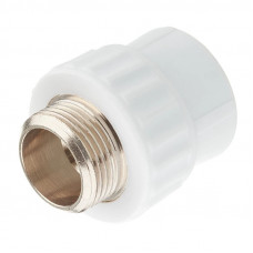 Полипропилен муфта комбинированная Белый наружная резьба 20 мм 3/4 Valfex