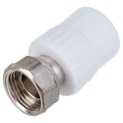 Полипропилен муфта Белый с гайкой 20 мм 1/2 Valfex заказать в Луганске в интернет магазине Перестройка недорого