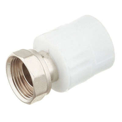 Полипропилен муфта Белый с гайкой 25 мм 3/4 Valfex заказать в Луганске в интернет магазине Перестройка недорого