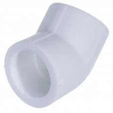 Полипропилен отвод 25 мм. 45° белый Valfex