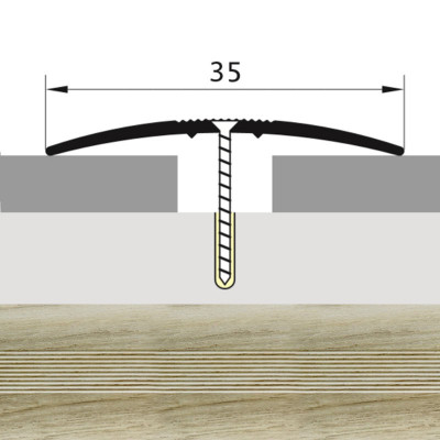Порожек стык алюминиевый дуб аляска 35 мм. 0,9 м. заказать в Луганске в интернет магазине Перестройка недорого