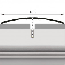 Порожек стык алюминиевый широкий 100 мм. 1,8 м.
