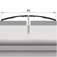 Порожек стык алюминиевый широкий 80 мм. 1,8 м.