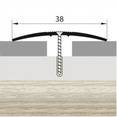 Порожек стык алюминиевый дуб арктический 38 мм. 0,9 м.