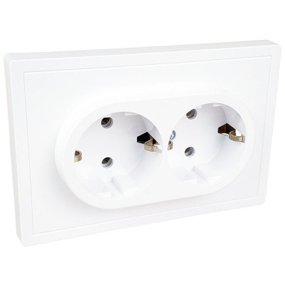 Розетка 2-я с/з рамка 16-0642 CARRE заказать в Луганске в интернет магазине Перестройка недорого