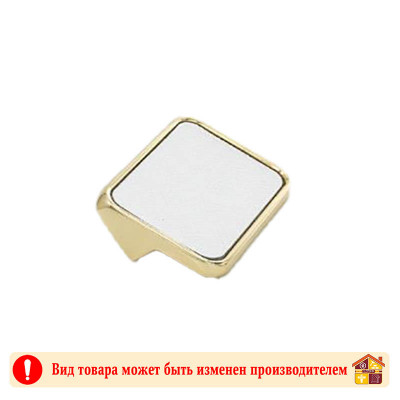 Ручка мебельная 24K OT+WH золото+белая кожа Elegant Adelia 32 мм заказать в Луганске в интернет магазине Перестройка недорого