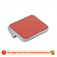 Ручка мебельная CP+RD хром+красная кожа Elegant Adelia 32 мм