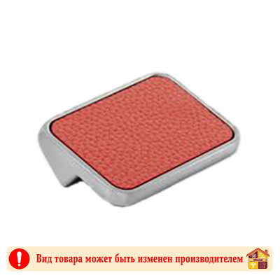 Ручка мебельная CP+RD хром+красная кожа Elegant Adelia 32 мм заказать в Луганске в интернет магазине Перестройка недорого