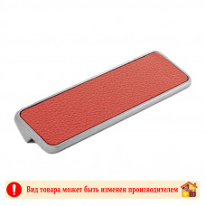 Ручка мебельная CP+RD хром+красная кожа Elegant Adelia 96 мм