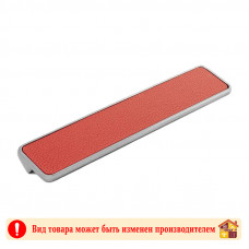 Ручка мебельная CP+RD хром+красная кожа Elegant Adelia 160 мм