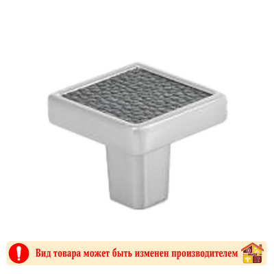 Ручка мебельная CP+BL хром+черная кожа Frame Adelia заказать в Луганске в интернет магазине Перестройка недорого