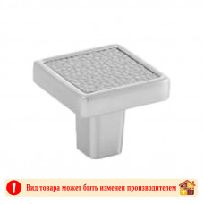 Ручка мебельная CP+GR хром+серая кожа Frame Adelia