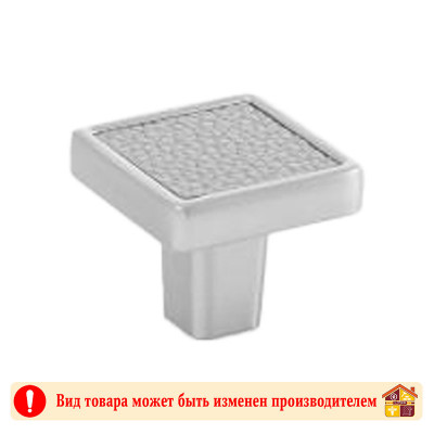 Ручка мебельная CP+GR хром+серая кожа Frame Adelia заказать в Луганске в интернет магазине Перестройка недорого