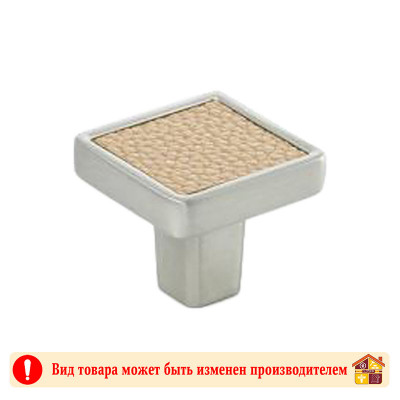 Ручка мебельная CP+КН хром+светло-коричн кожа Frame Adelia заказать в Луганске в интернет магазине Перестройка недорого