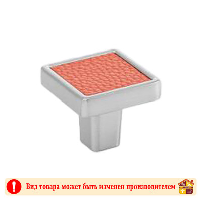 Ручка мебельная CP+RD хром+красная кожа Frame Adelia заказать в Луганске в интернет магазине Перестройка недорого