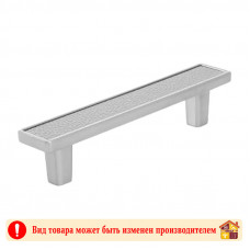 Ручка мебельная CP+GR хром+серая кожа Frame Adelia 96 мм