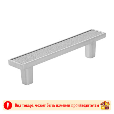 Ручка мебельная CP+GR хром+серая кожа Frame Adelia 96 мм заказать в Луганске в интернет магазине Перестройка недорого