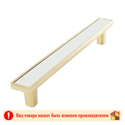 Ручка мебельная 24K OT+WH золото+белая кожа Frame Adelia 160 мм заказать в Луганске в интернет магазине Перестройка недорого