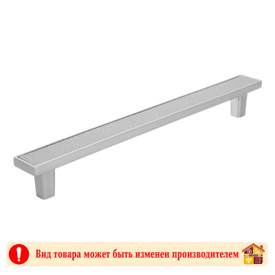 Ручка мебельная CP+GR хром+серая кожа Frame Adelia 192 мм заказать в Луганске в интернет магазине Перестройка недорого