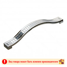 Ручка мебельная металлическая хром на хроме METAX 192 мм