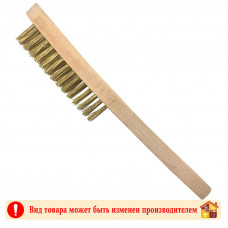 Щетка по металлу омедненная с деревянной ручкой 4-хрядная Work Pro Щетка по металлу омедненная с деревянной ручкой 4-хрядная Work Pro
