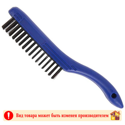 Щетка по металлу стальная с пластиковой ручкой 4-хрядная Work Pro заказать в Луганске в интернет магазине Перестройка недорого