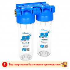 Фильтр магистральный 10SL АБФ-2 3/4 2 ступени Прозрачный Аквабрайт