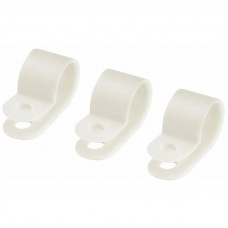 Скоба нейлоновая крепежная СКН-9 белая 100 шт/упак