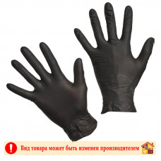 Перчатки нитриловые черные Gloves М 1-0044