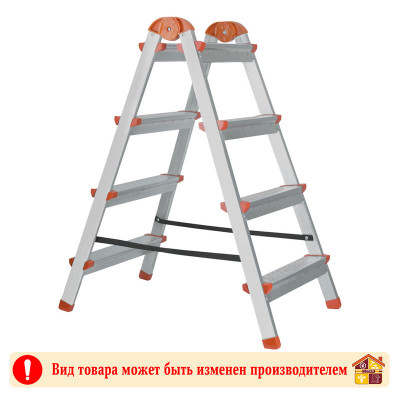 Стремянка алюминиевая двухсторонняя 4 ступени UFUK AL 88,5 см макс нагр 120 кг заказать в Луганске в интернет магазине Перестройка недорого