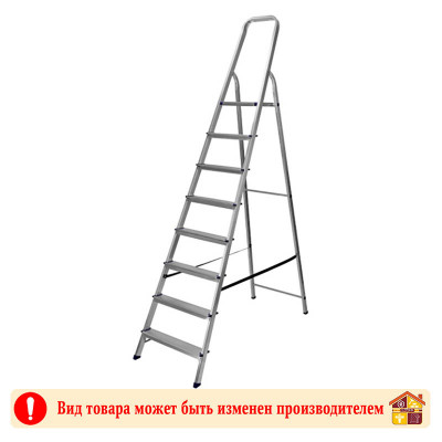 Стремянка 1-секционная алюминиевая 8 ступеней ВИНАТА заказать в Луганске в интернет магазине Перестройка недорого