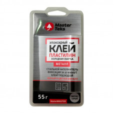 Клей-пластилин эпоксидный холодная сварка для металла MasterTeks светло-серый 55 г.