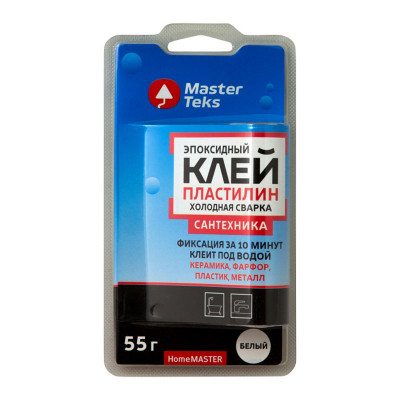 Клей-пластилин эпоксидный холодная сварка для сантехники MasterTeks белый 55 г заказать в Луганске в интернет магазине Перестройка недорого