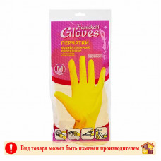 Перчатки резиновые M желтые Gloves пара