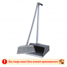 Щетка+совок с резинкой Лентяйка с металлической ручкой