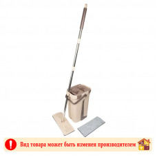 Швабра-полотер + ВЕДРО с отжимом 26 Х 21 Х 38 2 запаски в ассорти
