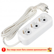 Электроудлинитель Навигатор c заземлением 3 гнезда 1,5 м. 2000Вт.